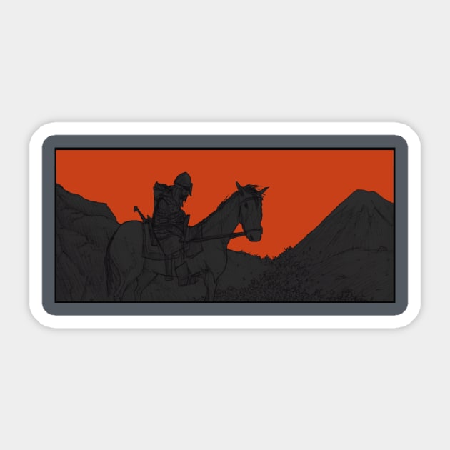 Horseman version 2 Sticker by Hominid